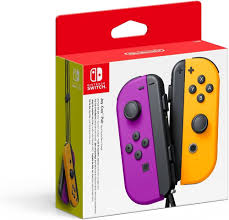 Kontroler Nintendo Switch Neon Purpurowy/Pomarańczowy