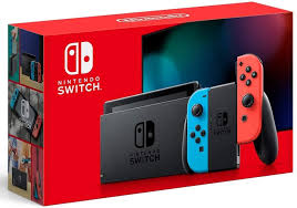 Nintendo Switch z Neonowymi Joy-Conami Niebieskimi i Czerwonymi