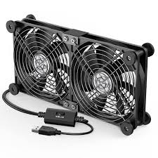 ELUTENG 2 w 1 Wentylator USB 120 mm z 3 Prędkościami