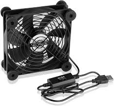 Euroharry Mini Wentylator USB 120 mm z Metalową Osłoną