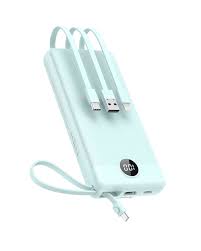 VEEKTOMX Power Bank 20000mAh z Wbudowanymi Kabami USB C