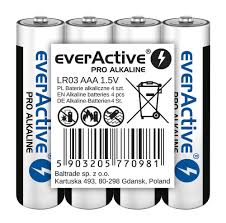 Baterie Everactive Pro Alkaliczne AAA 4 szt.