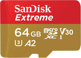 Sandisk Extreme 64GB MicroSD - Czerwony