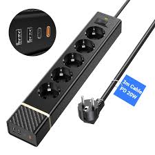 Listwa zasilająca 5 gniazd USB