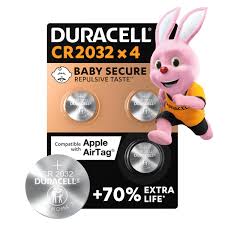 Baterie Duracell CR2032 3V (4-pak) - Dłuższe Działanie i Technologia Baby Secure