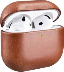 Skórzane Etui ICARER na AirPods 4 (2024) - Premium Prawdziwa Skóra