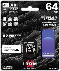 GOODRAM 64 GB Micro SD UHS-I U3 A2 z Adaptem