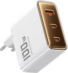 toocki Ładowarka USB C 100W - 3-portowy Zasilacz Szybki