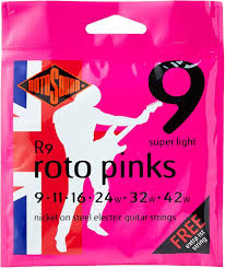 Struny Roto Nickel PINKS R9 SL 9-42 do Gitary Elektrycznej
