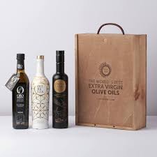 Najlepsze Oliwy Extra Virgin z Jaén - Zestaw 3 x 500 ml w Drewnianym Pudełku
