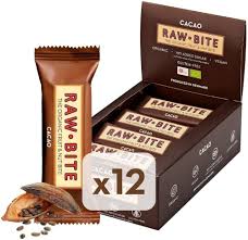 RAWBITE CACAO – Wegańskie Batoniki Bezglutenowe 12 szt.
